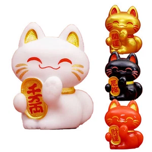 4 Stück Glückskatze Figur Maneki Neko Glückskatze Figur Minifigur Schreibtisch Deko - Bild 1 von 12