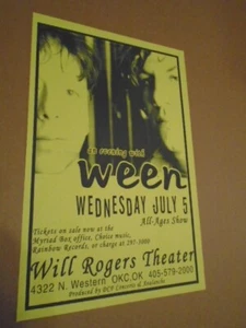RARE PROMO evening w/ Ween CONCERT FLYER POSTER White Pepper Tour Oklahoma 2000 - Picture 1 of 1