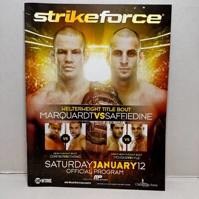 OFFICIAL PROGRAM STRIKEFORCE CORMIER MARDQUARDT KYLE SIOUZA SMITH KENNEDY - Image 1 of 2