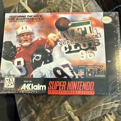 NEW Factory Sealed NFL Quarterback Club 96 Football Super Nintendo SNES - Image 1 of 4