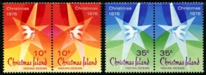 Christmas Island Christmas 1976 edición 2 pares unidos MNH, limpio y fresco - Imagen 1 de 1