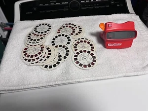 Vintage 3D View-Master ViewMaster Red Orange Works With Slides Light Wear - Picture 1 of 6