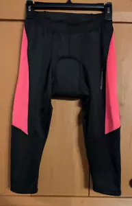 NEW Muddy Fox Women's Size 4 XS Cycling Padded Capri Pants Black Pink Bicycle - Picture 1 of 10