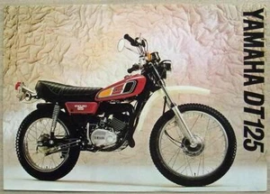 YAMAHA DT125 MOTORCYCLE Sales Specification Leaflet c1977 #LIT-3MC-0107019-77/51 - Picture 1 of 2
