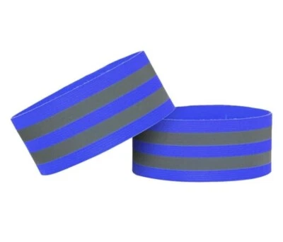 4x High Visibility Reflective Armband Running Safety Gear Wristband Sports Gym - Image 1 of 4