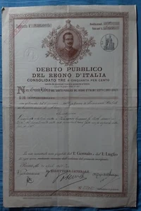 I7516 CERTIFICATO DEBITO PUBBLICO REGNO D’ITALIA 1934 PAVIA - Picture 1 of 2