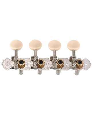 Golden Gate Mandolin Machines, Vintage A Style, Nickel, Pearloid Buttons, M-126 - Image 1 of 2