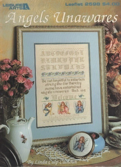 Cross Stitch Pattern Chart Angels Unawares Sample Angel Linda Culp Calhoun 1994 - Image 1 of 1