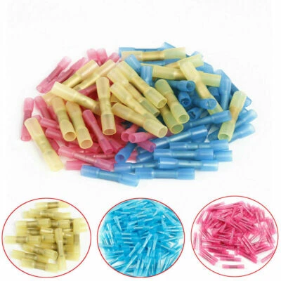 50pcs Heat Shrink Butt Electrical Wire Connectors Crimp Insulated Terminals - Image 1 of 4