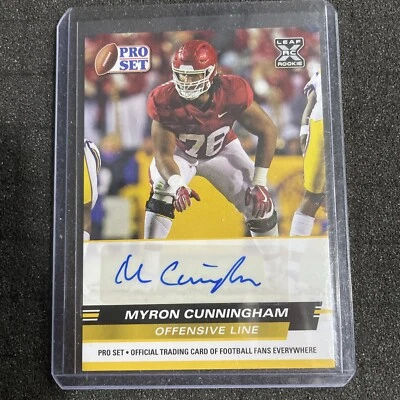 2022 Leaf Pro Set Myron Cunningham XRC Auto #PSA-MC2 - Arkansas/Houston Texans - Image 1 of 2