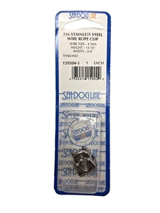 Sea Dog 316 Stainless Steel Wire Rope Clip 159504-1 4MM  5/16" 3/4” - Imagen 1 de 2