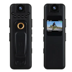 Videocámara 1080P Mini Cámara Cuerpo de Policía HD 180° Video DVR IR Cámara de Visión Nocturna - Imagen 1 de 16