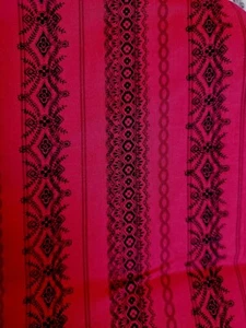 Sewing Fabric Timeless Treasures Channel Stripe Red Black 19x45" 1/2yd - Picture 1 of 3