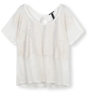 10 DAYS - LOOSE TEE LINEN SUNSHINE LEINEN T-SHIRT CREME GR. S/M = 36 = 40 - NEU - Bild 1 von 9