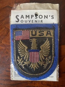 Sampson's Souvenir USA Patch Vintage Eagle Flag New in Package - Picture 1 of 1