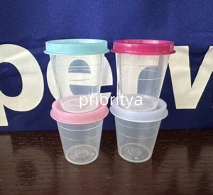 Tupperware Tupper Mini Midgets Container 2oz Set 4 Assorted Sheer Color Seal New - Picture 1 of 2