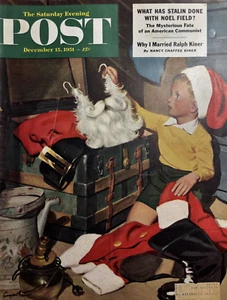 1951 Richard Sargent Saturday Evening Post Truth about Santa Magazine Cover Only - Picture 1 of 1