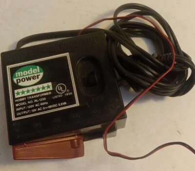 1990 Hobby Transformer Model Power RL-1250, Input 120V AC60Hz Output 19V Train - Image 1 of 4
