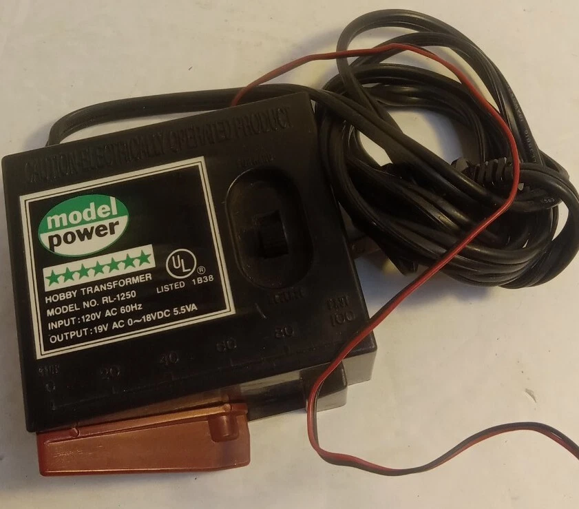 1990 Hobby Transformer Model Power RL-1250, Input 120V AC60Hz Output 19V Train - Image 1 of 4