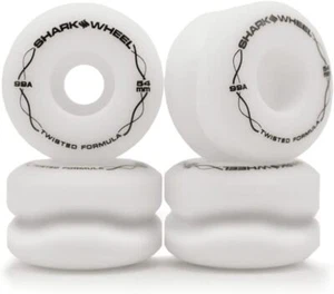 Shark Wheel White 54mm Twisted Skateboard, Wheels for Skateboarding - Picture 1 of 1