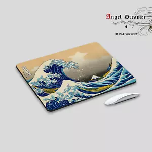 TAPIS DE SOURIS La Grande Vague de Kanagawa Mont Fuji de Hokusaï Art Japonais - Foto 1 di 5