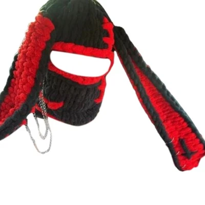 Sombrero de felpa pasamontañas para niñas Y2k Navidad disfraces fiesta fotografía Foto 1 de 4