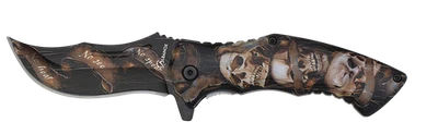 Albainox Messer Three Skulls No Hear No See No Speak Taschenmesser Linerlock 3D