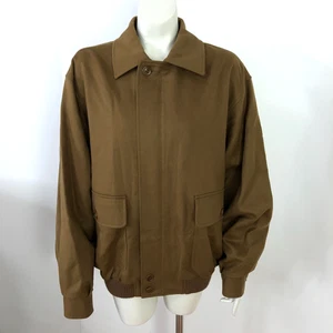 Bive by Pierluigi Della Spina MED Wool Cashmere Mens Full Zip Jacket Brown MINT - Picture 1 of 17