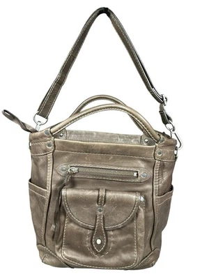 Y2K Abercrombie & Fitch кожи Hobo сумка с короткими ручками коричневый громоздкий чехол через плечо - Изображение 1 из 4