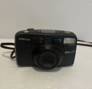 Pentax IQZoom 140 Point Shoot 35mm Film Camera 38-140mm Lens Works! EUC - Picture 1 of 8