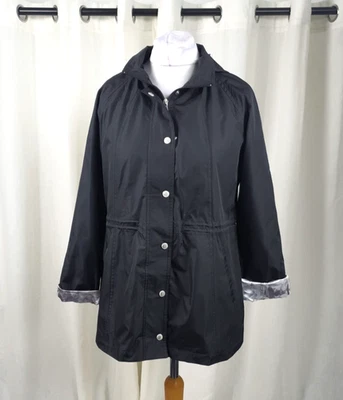 Dennis Basso Chaqueta Anorak Negra Resistente al Agua Capucha Desmontable XS NH9 PP 09 Foto 1 de 4