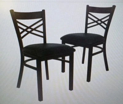 Flash Furniture Hercules Serie "X" Respaldo, Sillas de Restaurante de Metal, Juego de 2 Foto 1 de 4