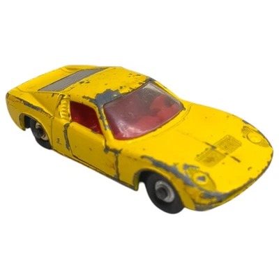Vintage Matchbox Series Lesney No. 33 Lamborghini Miura Yellow Red England - Image 1 of 4