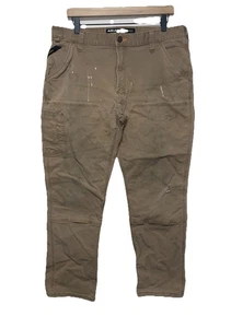 Ariat Rebar M4 Pantalone Uomo 36x32 Marrone Rebar Relax Dritto Lavoro Abbigliamento Difetti - Foto 1 di 16