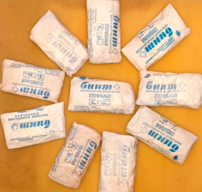 10 vendajes estériles soviéticos rusos de colección URSS 5m x 10cm NO INCREÍBLES Foto 1 de 4