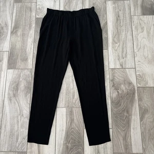 Pantalones Eileen Fisher para mujer talla XS negros 100 % seda hasta el tobillo - Imagen 1 de 12