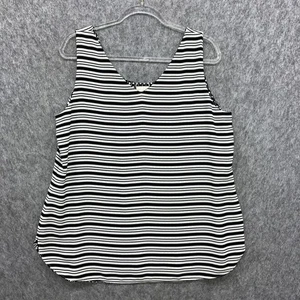 Top reversible sin mangas Chicos 2 para mujer grande negro blanco rayas y lunares - Imagen 1 de 7