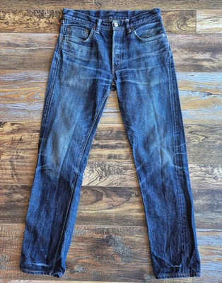 Warehouse & Co Made in Japan Lot 900XX Button-Fly Slim Tapered Jean Blue Mens 29 - Image 1 of 4