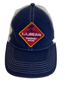 LL Bean Mesh Strapback Trucker Hat one size Blue Velvet-Cro Closure - Picture 1 of 9