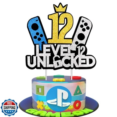 Videojuego de 12 cumpleaños Cake Topper - Controlador de juego brillante elige para Epi Foto 1 de 4
