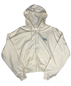 Sudadera con Capucha RVCA Crema Manga Larga Cordón Clásica Cremallera Completa Talla Mediana Para Mujer - Imagen 1 de 5