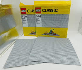 Lego Classic Grey Baseplate Sealed 10701 48x48 Studs Long SET OF 4