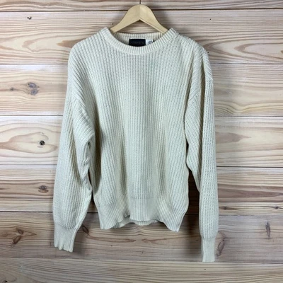 Vtg JOSKE'S Sweater Mens Medium Fisherman Chunky Knit 100% Cotton Pullover - Image 1 of 4