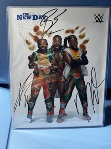 Wwe New Day Autographed Official Licensed Promo Photo Woods Big e & Kofi JSA COA - Picture 1 of 7