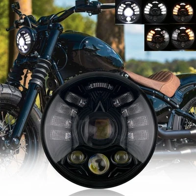 5-3/4" 5.75" LED Headlight DRL Turn Signal For Harley Davidson Dyna Street Bob - Image 1 of 4