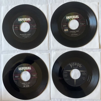 RICKY NELSON LOT - 7" Vinyl 45rpm 4 Singles VG Rock CLASSICS on Imperial Lot 1 - Image 1 of 4