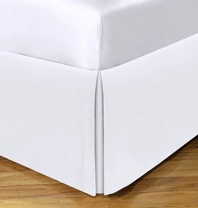 Space Maker Extra-Long 21" Drop Length Bed Skirt, Queen, White - Picture 1 of 8