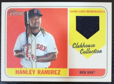 2018 Topps Heritage Clubhouse Collection Relics Hanley Ramirez Red Sox #CCR-HR - Image 1 of 2