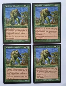 Magic the Gathering MTG Nemesis SKYSHROUD BEHEMOTH X 4 (3 LP/EX, 1 MP) RARE 2000 - Bild 1 von 2