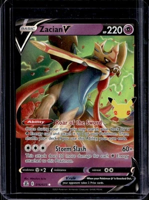 2021 Pokemon SWSH Celebrations Zacian V #016/025 - Image 1 of 2